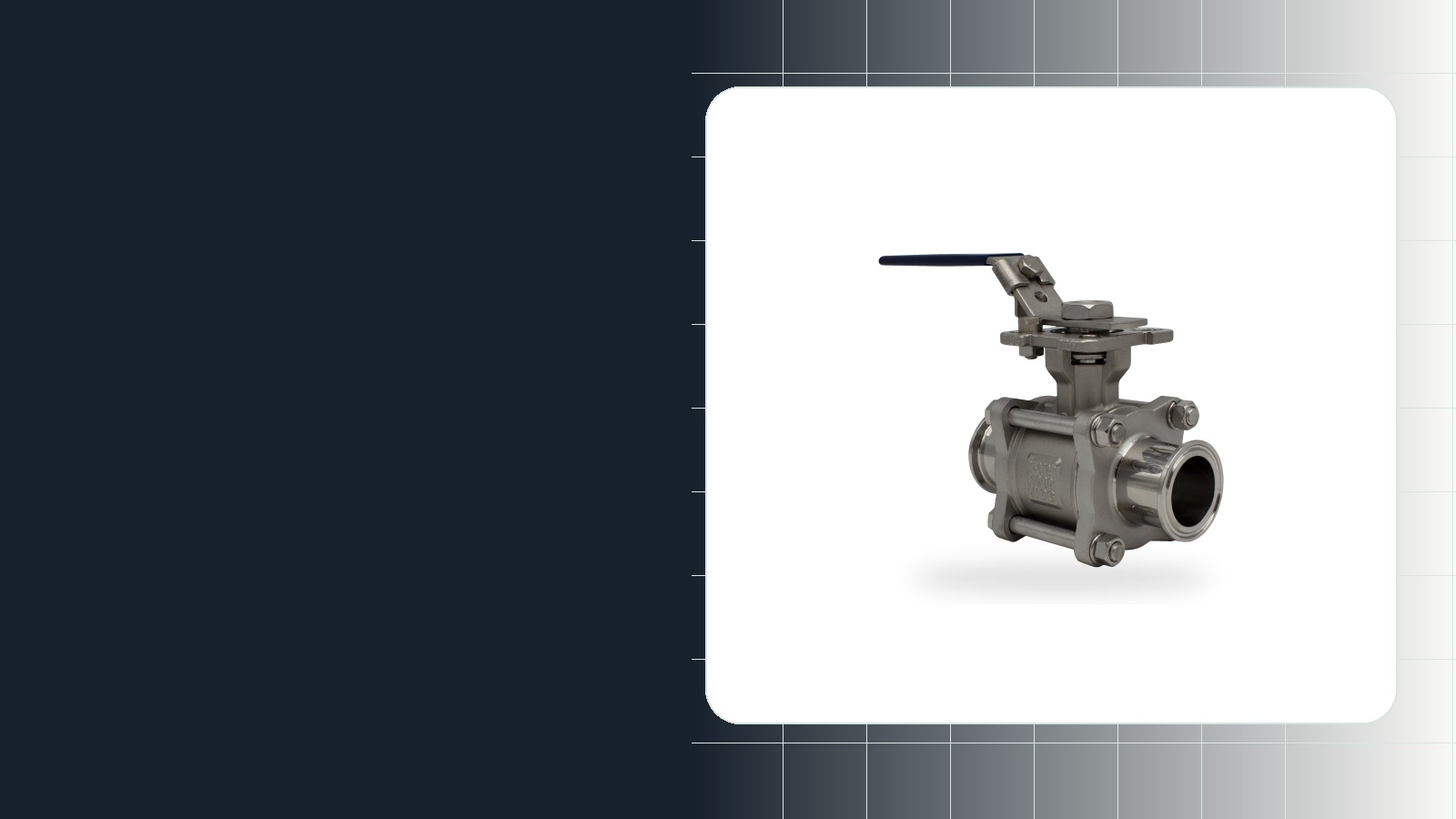 Sanitary ball valve product image used as the hero banner for a cavity-filled ball valve article.